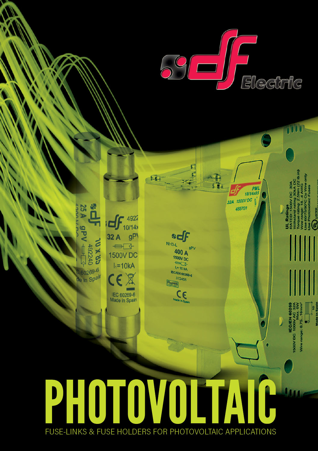 DF photovoltaic-fuses-and-bases supplied by ElectroMechanica